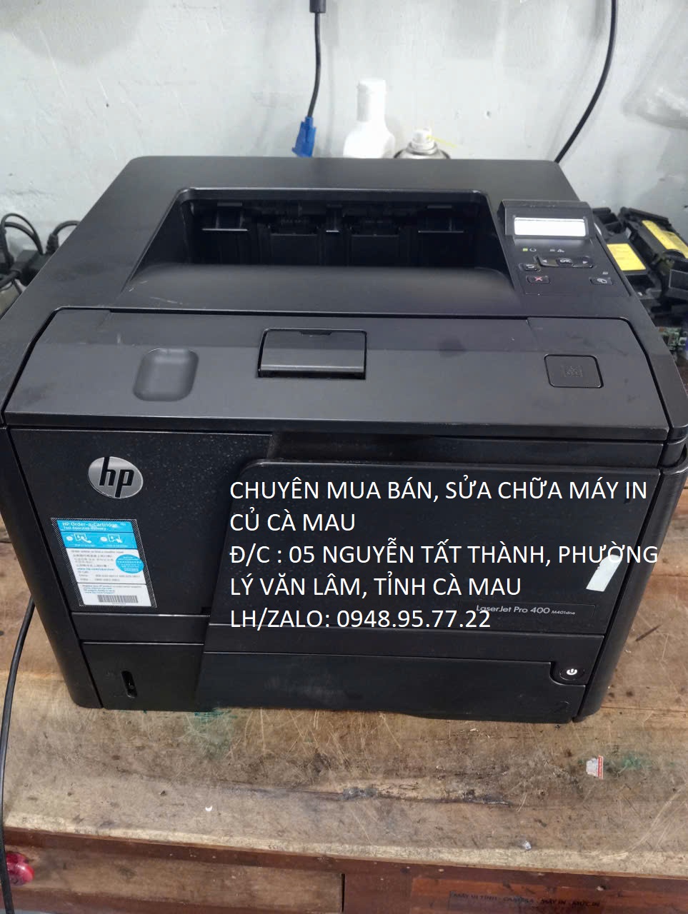 máy in hp m401dne cà mau